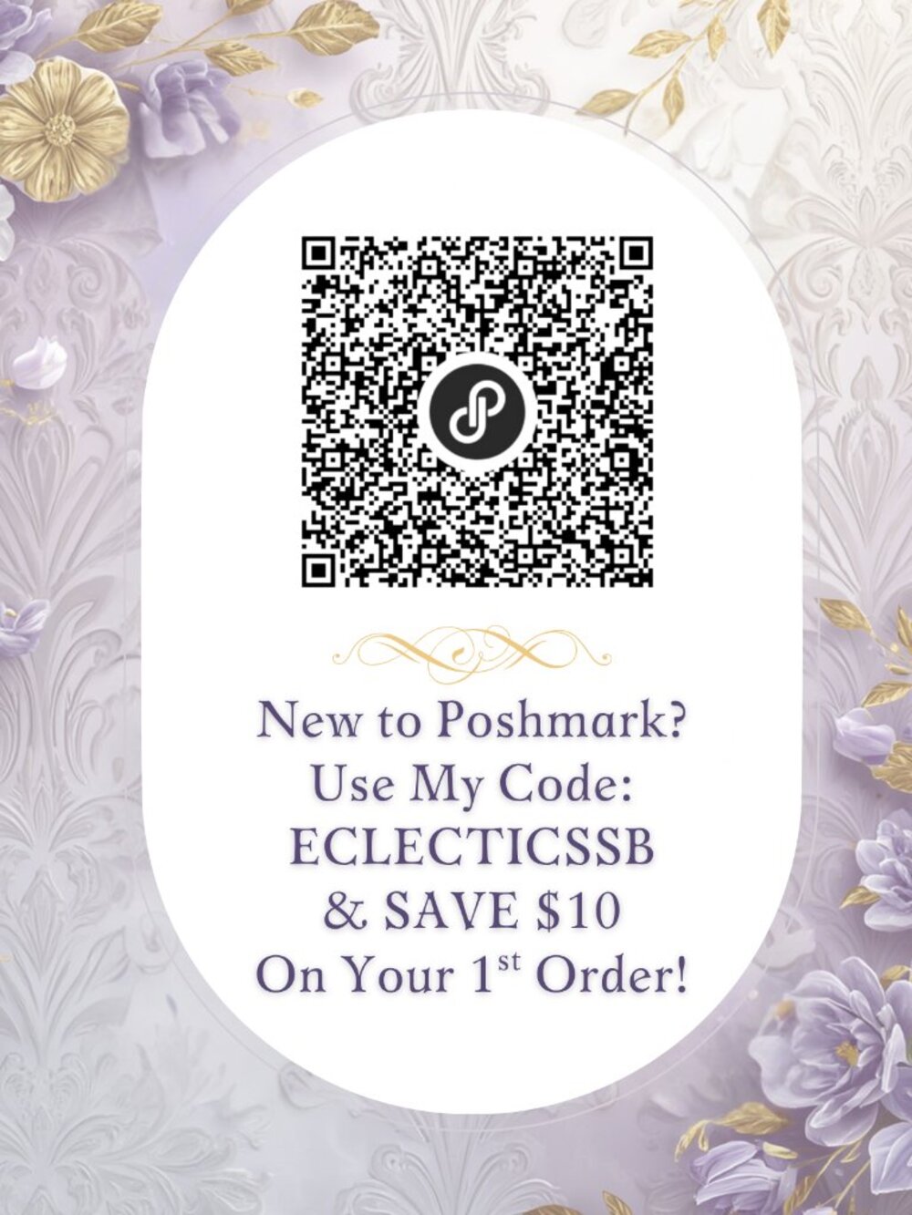 Welcome New Poshers! Use Code: ECLECTICSSB & $AVE $10 on Your Purchase!